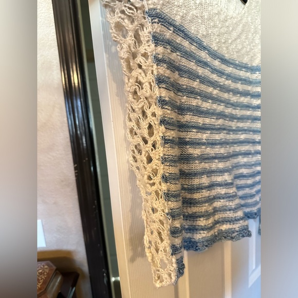 Free People Crochet Knit Pullover Sweater - Picture 5 of 8